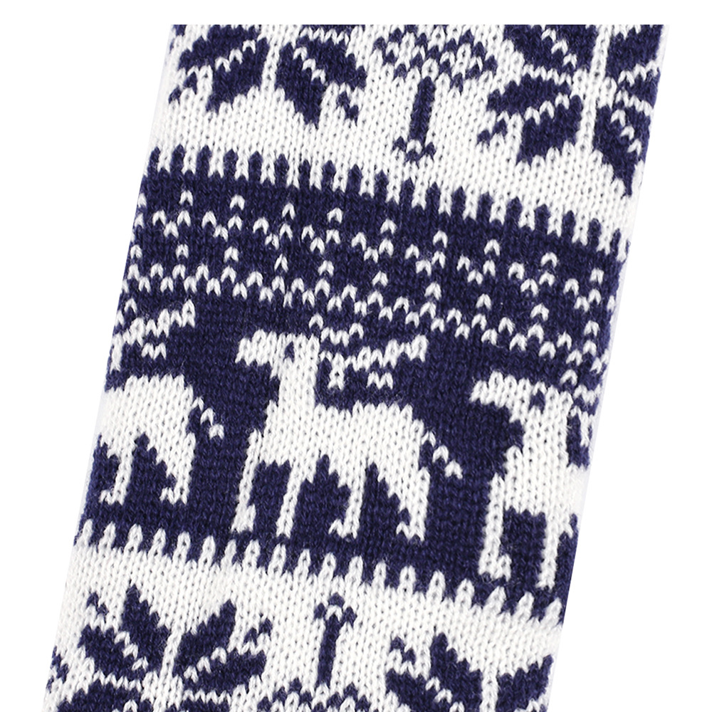 Knit Thicken Boot Socks Thermal Wool Knitted Deer Pattern Female Leg Warmer